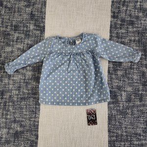 Carter's Blue Jean Heart Long Sleeve (up to 6 months)